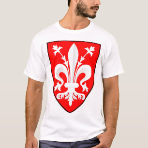 Coat of Arms of Florence Red Florentine Lily T-Shirt