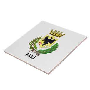 Coat of arms of Forlì, ITALY Tile