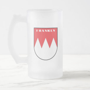 Coat of arms of Franconia, Germany Frosted Glass Beer Mug