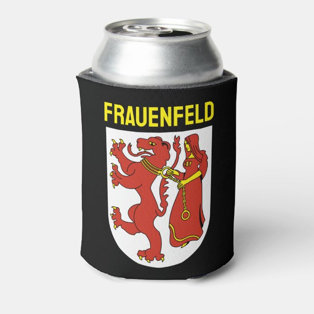 Coat of Arms of Frauenfeld, Switzerland Can Cooler (Can Back)