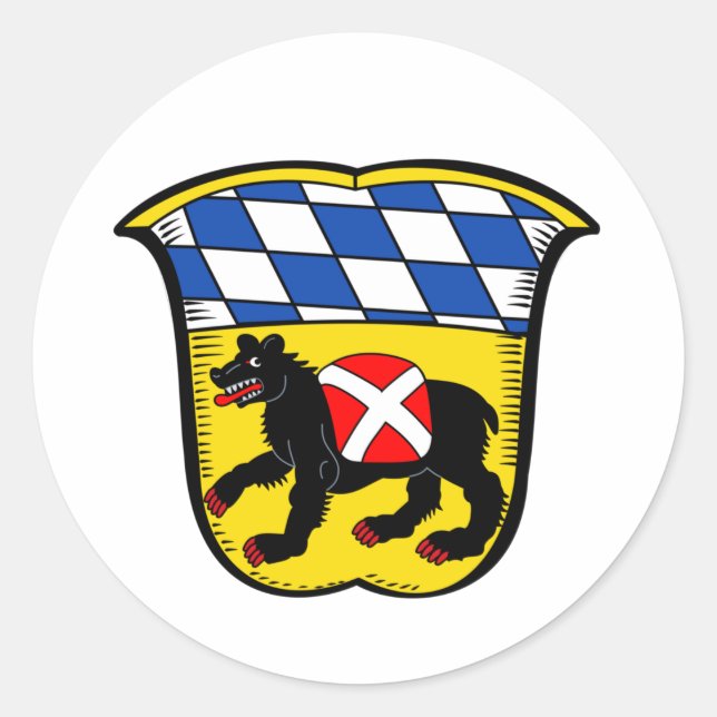 Coat of Arms of Freising, Germany Classic Round Sticker (Front)