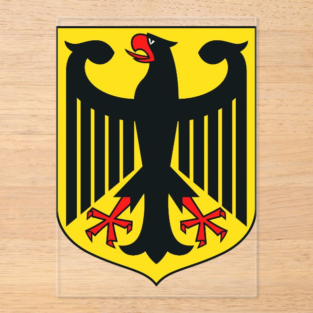 Coat of arms of Germany Acrylic Invitations (Front)
