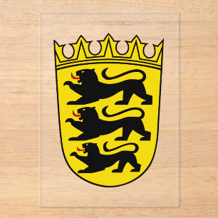 Coat of arms of Germany state Baden-Wurttemberg Acrylic Invitations