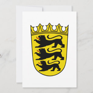 Coat of arms of Germany state Baden-Wurttemberg Invitation