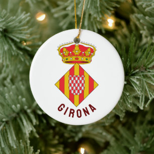 Coat of Arms of Girona Ceramic Tree Decoration