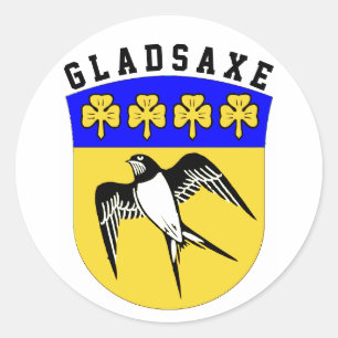 Coat of Arms of Gladsaxe, Denmark Classic Round Sticker