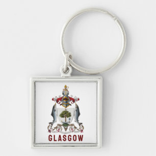 Coat of Arms of Glasgow, SCOTLAND Key Ring