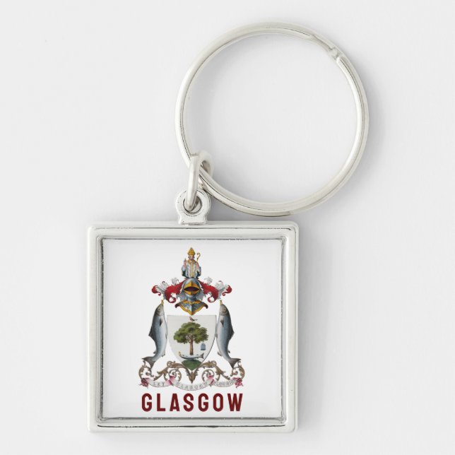 Coat of Arms of Glasgow, SCOTLAND Key Ring (Front)