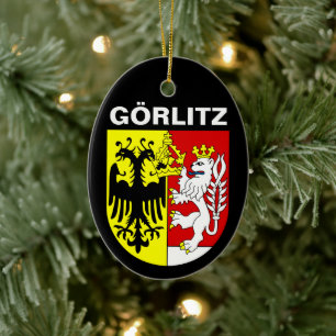 Coat of Arms of Görlitz, Germany Ceramic Tree Decoration