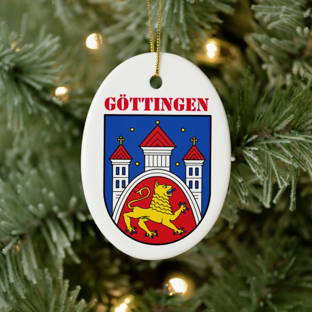 Coat of Arms of Göttingen, Germany Ceramic Tree Decoration (Tree)