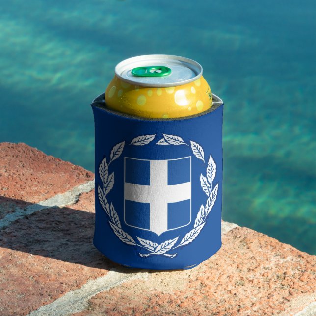 Coat of arms of Greece Can Cooler (In Situ Pool)