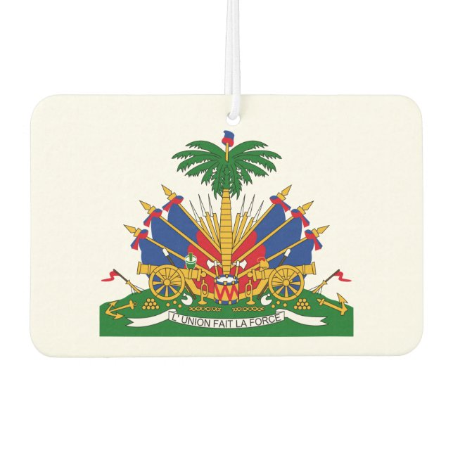 Coat of arms of Haiti Car Air Freshener (Front)