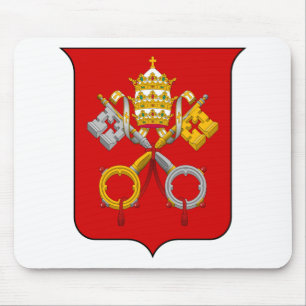 Coat of arms of he Vatican City Mouse Mat