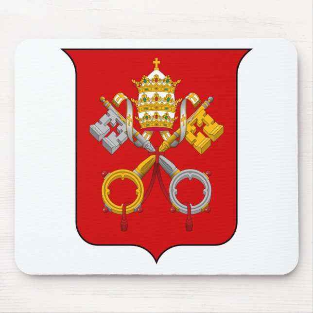 Coat of arms of he Vatican City Mouse Mat (Front)