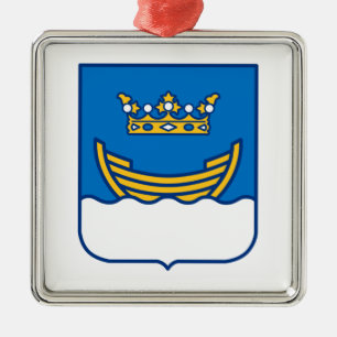 Coat of Arms of Helsinki (Finland) Metal Tree Decoration