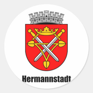 Coat of arms of Hermannstadt Classic Round Sticker