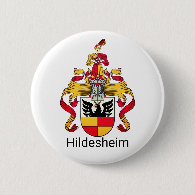 Coat of Arms of Hildesheim, Germany 6 Cm Round Badge (Front)
