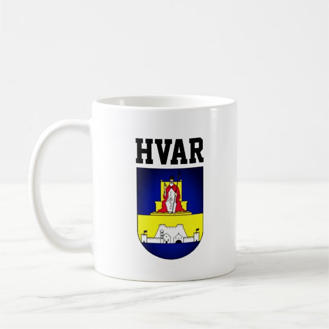Coat of arms of Hvar - Croatia Coffee Mug (Left)