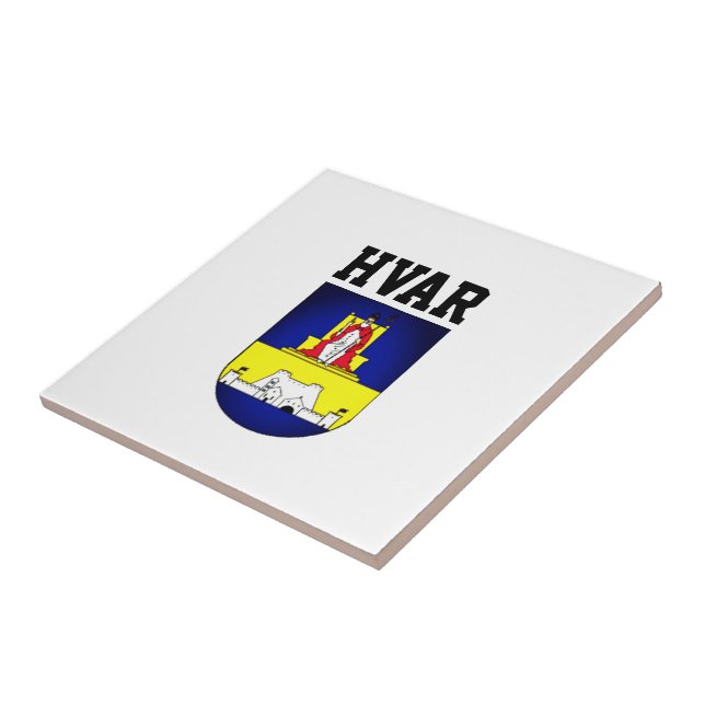 Coat of arms of Hvar - Croatia Tile (Side)