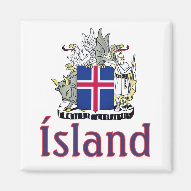 Coat of Arms of Iceland Magnet (Front)