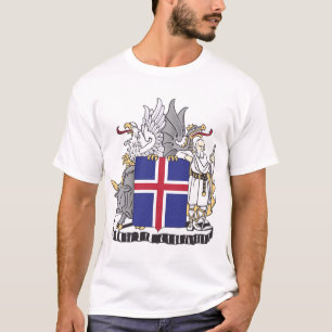 Coat of Arms of Iceland Mythical Guardians Art T-Shirt