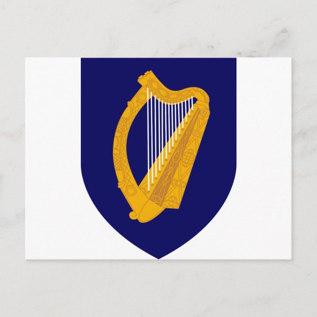 Coat of arms of Ireland - Irish Emblem Postcard (Front)