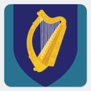Coat of arms of Ireland Square Sticker