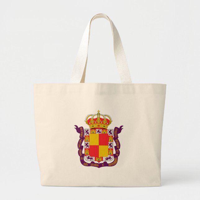 Coat of Arms of Jaén, Spain Large Tote Bag (Front)