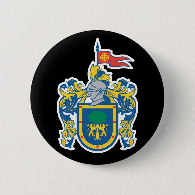 Coat of Arms of Jalisco, Mexico 6 Cm Round Badge (Front)