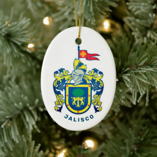 Coat of Arms of Jalisco, Mexico Ceramic Tree Decoration