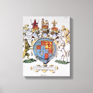Coat of Arms of King James I of England Canvas Print