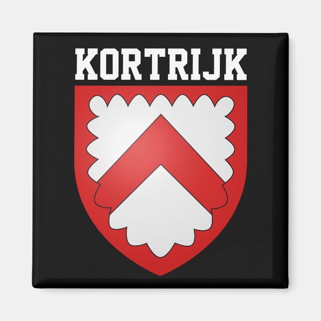Coat of arms of Kortrijk, Belgium Magnet (Front)