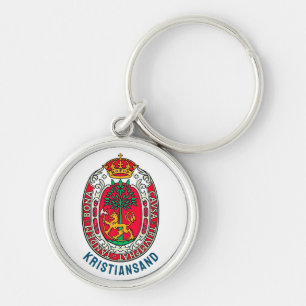 Coat of Arms of Kristiansand, NORWAY Key Ring