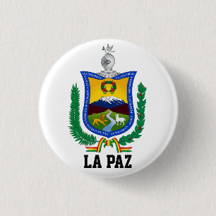 Coat of Arms of La Paz, Bolivia 3 Cm Round Badge