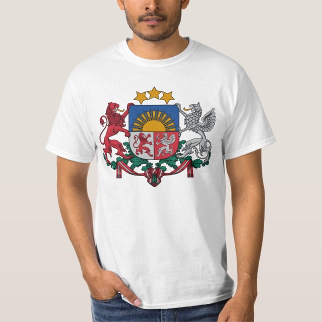 Coat of arms of Latvia - Latvijas ģerbonis  T-Shirt (Front)