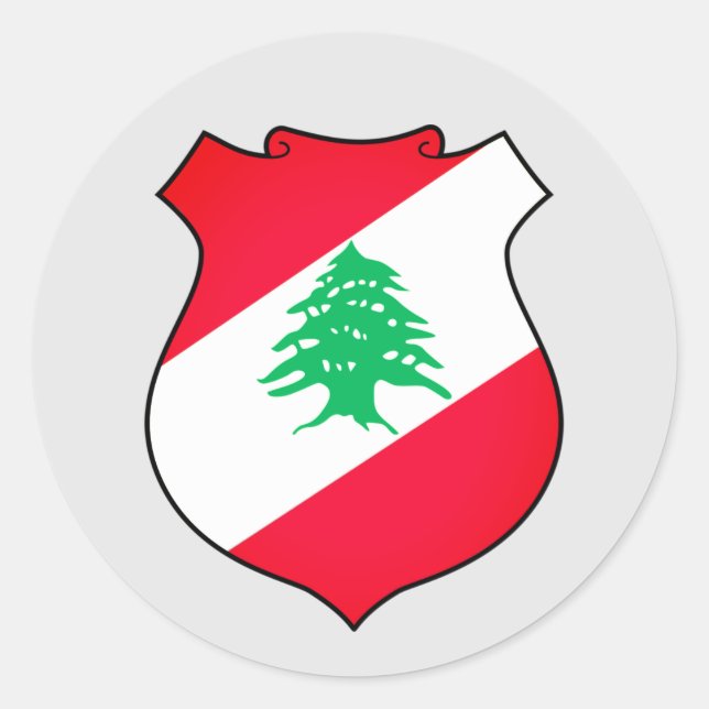 Coat of Arms of Lebanon Classic Round Sticker (Front)
