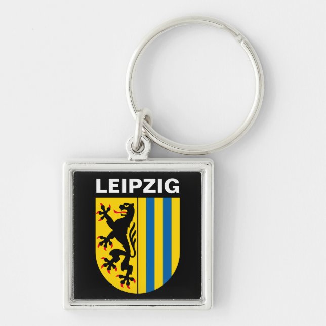 Coat of Arms of Leipzig, Germany Key Ring (Front)