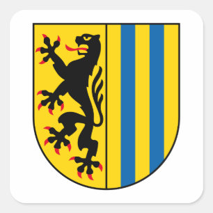 Coat of Arms of Leipzig, Germany Square Sticker