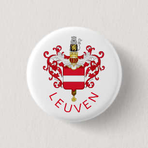 Coat of Arms of Leuven, Belgium 3 Cm Round Badge