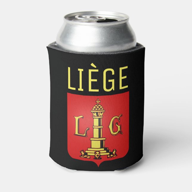 Coat of Arms of Liège, Belgium Can Cooler (Can Back)