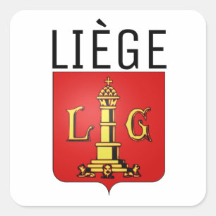 Coat of Arms of Liège, Belgium Square Sticker