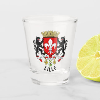 Coat of arms of Lille, France Shot Glass