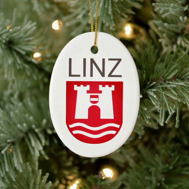 Coat of Arms of Linz, AUSTRIA Ceramic Tree Decoration (Tree)