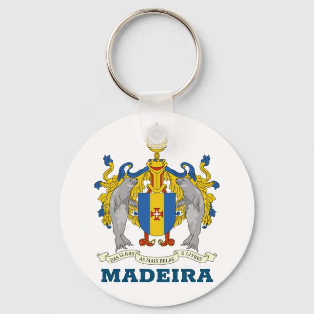 Coat of Arms of Madeira, Portugal Key Ring (Front)
