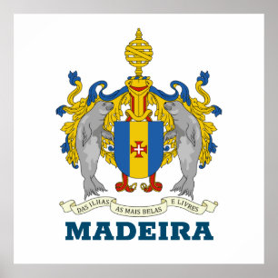 Coat of Arms of Madeira, Portugal Poster
