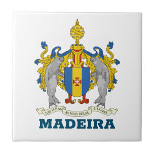 Coat of Arms of Madeira, Portugal Tile