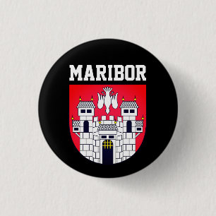 Coat of arms of Maribor - SLOVENIA 3 Cm Round Badge