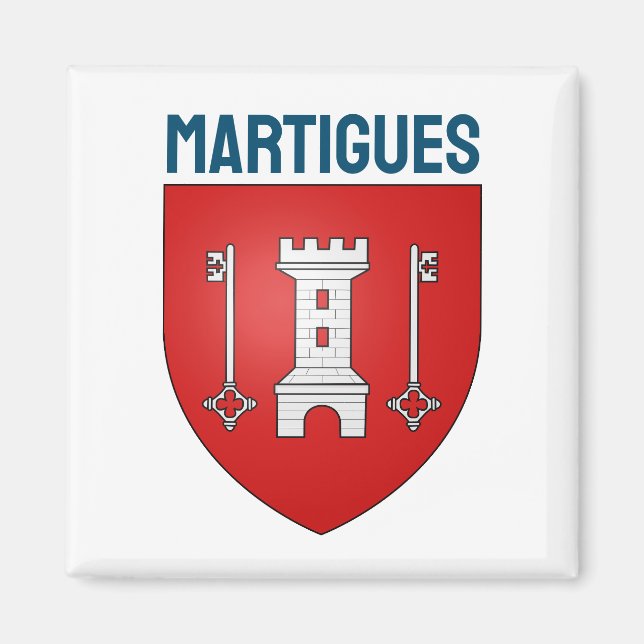 Coat of Arms of Martigues, France Magnet (Front)
