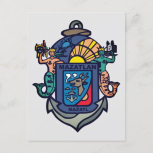 Coat of Arms of Mazatlán, Sinaloa (MX) Postcard