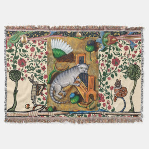 COAT OF ARMS OF MEDIEVAL TOURNAMENT PARTECIPANTS THROW BLANKET